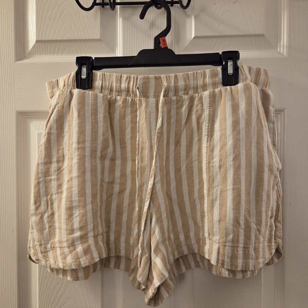 Universal Thread sz XL pullon linen/rayon shorts striped lightweight summer
